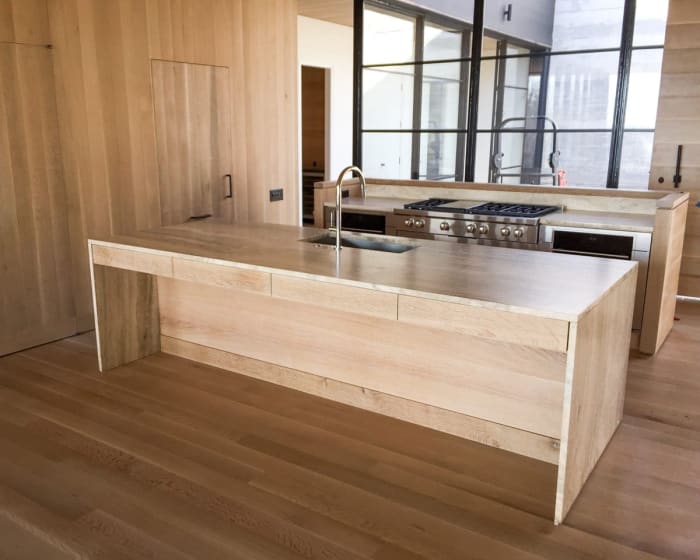 White Oak Kitchen in Lake House