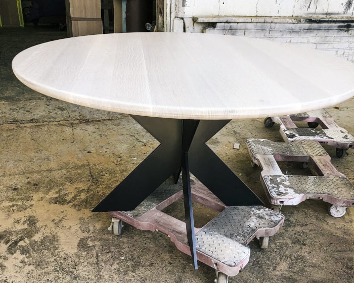 White Oak Circular Table