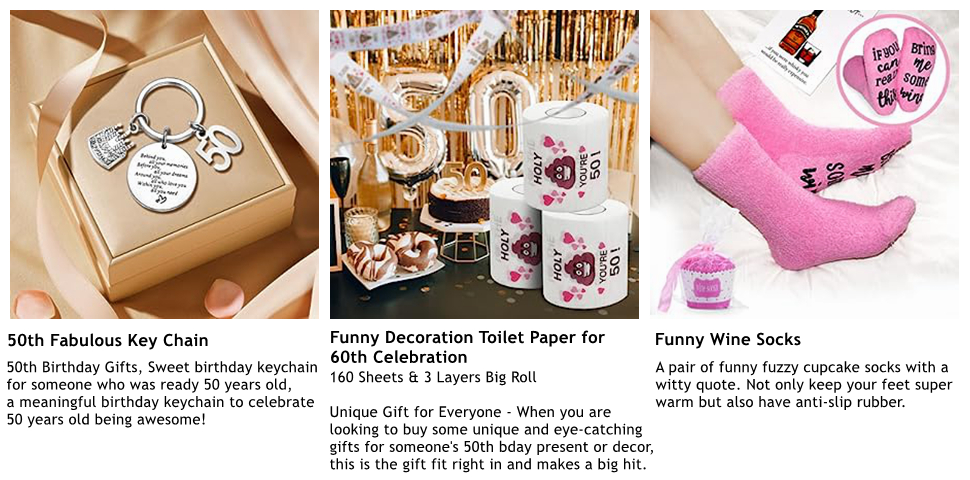 50th Birthday Gifts for Women, Fabulous Funny Happy Birthday Gift for Best  Friends, Mom, Sister, Wife, Aunt Turning 50 Years Old, 50th Bday Gifts