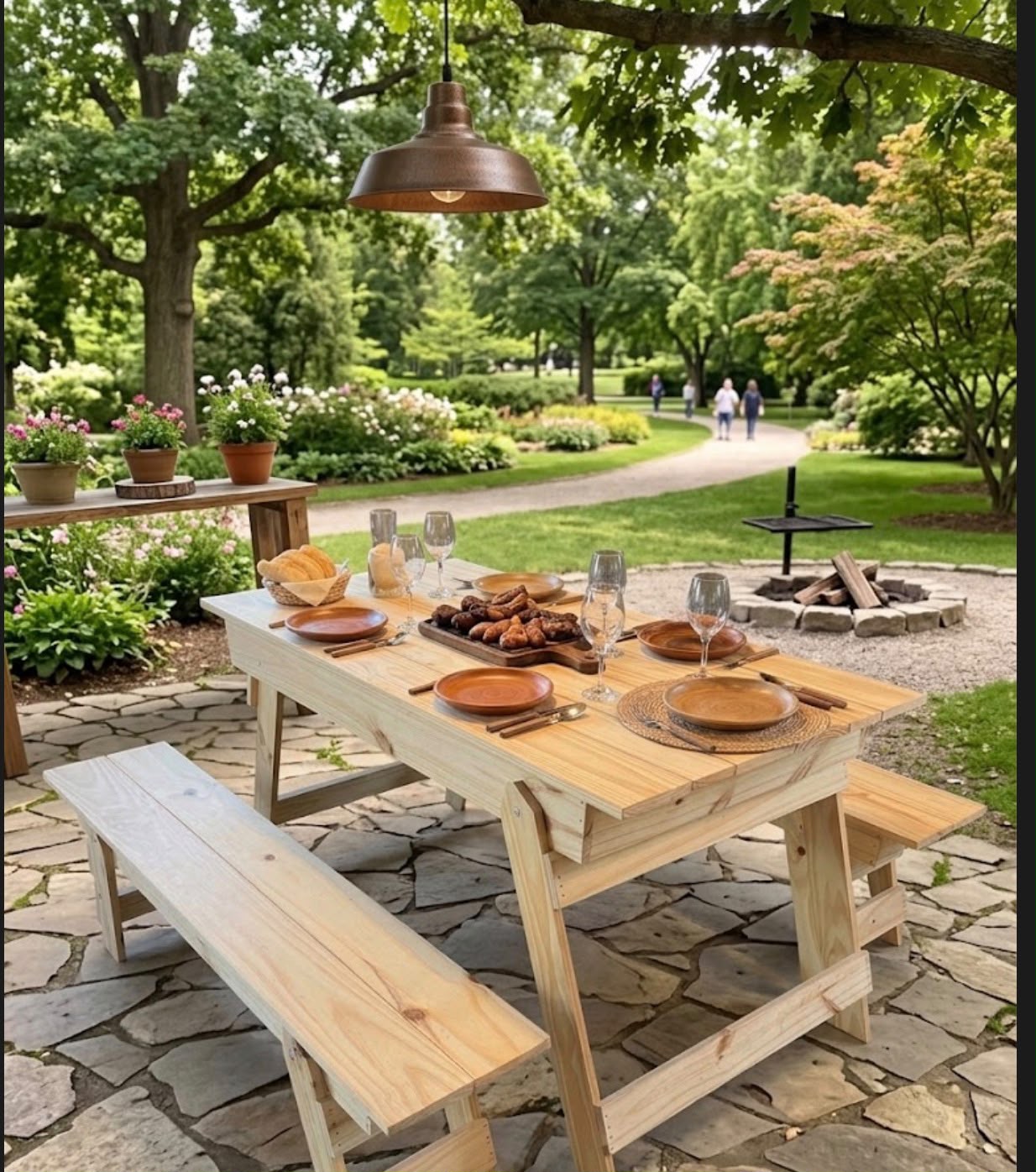 MESA DE QUINCHO Y BANCOS