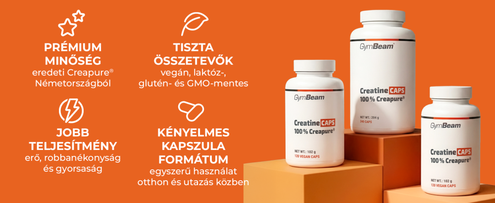 GymBeam kreatin-monohidrát termékelőnyök