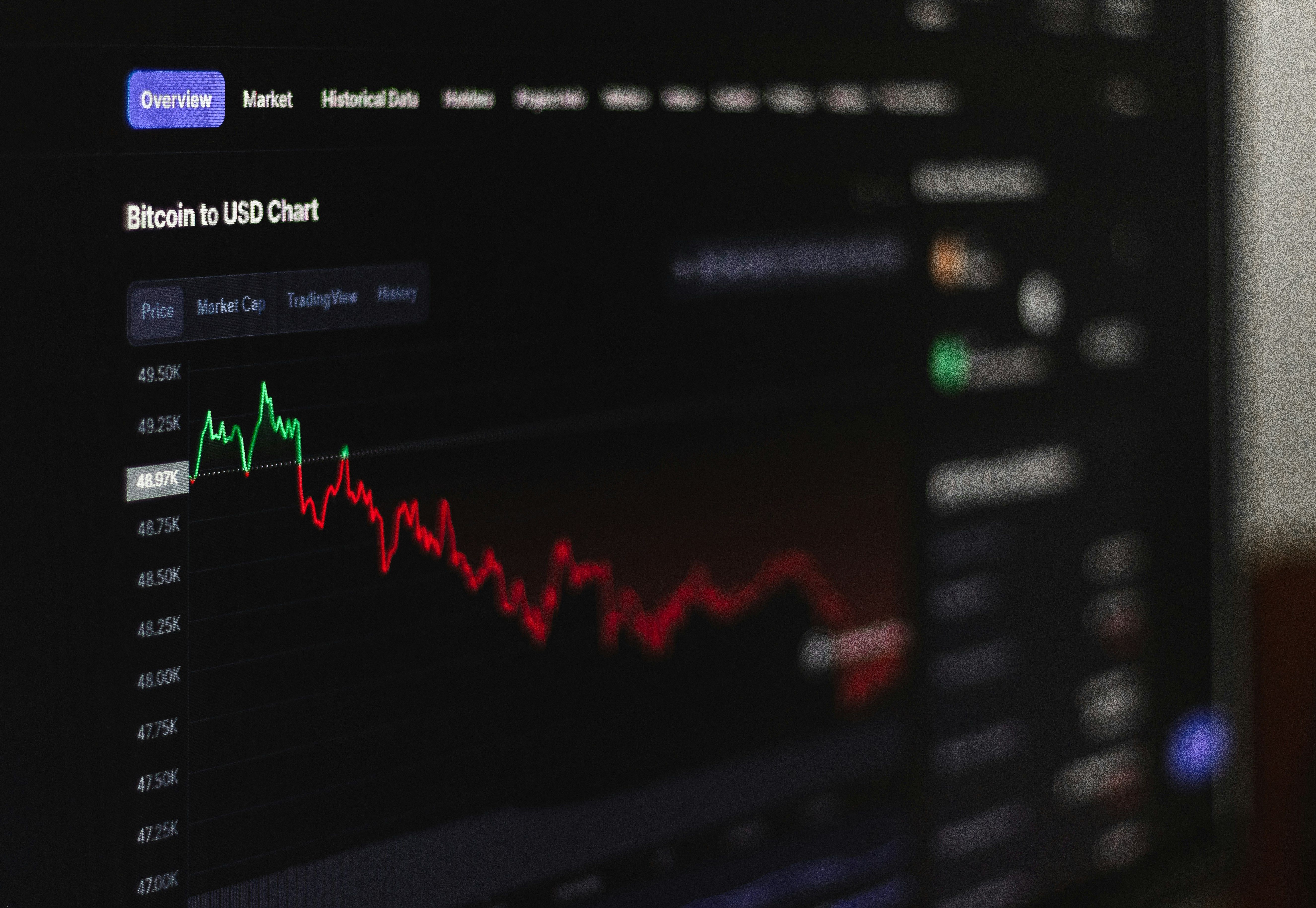 A cryptocurrency trading dashboard showing automated bot activity and price charts
