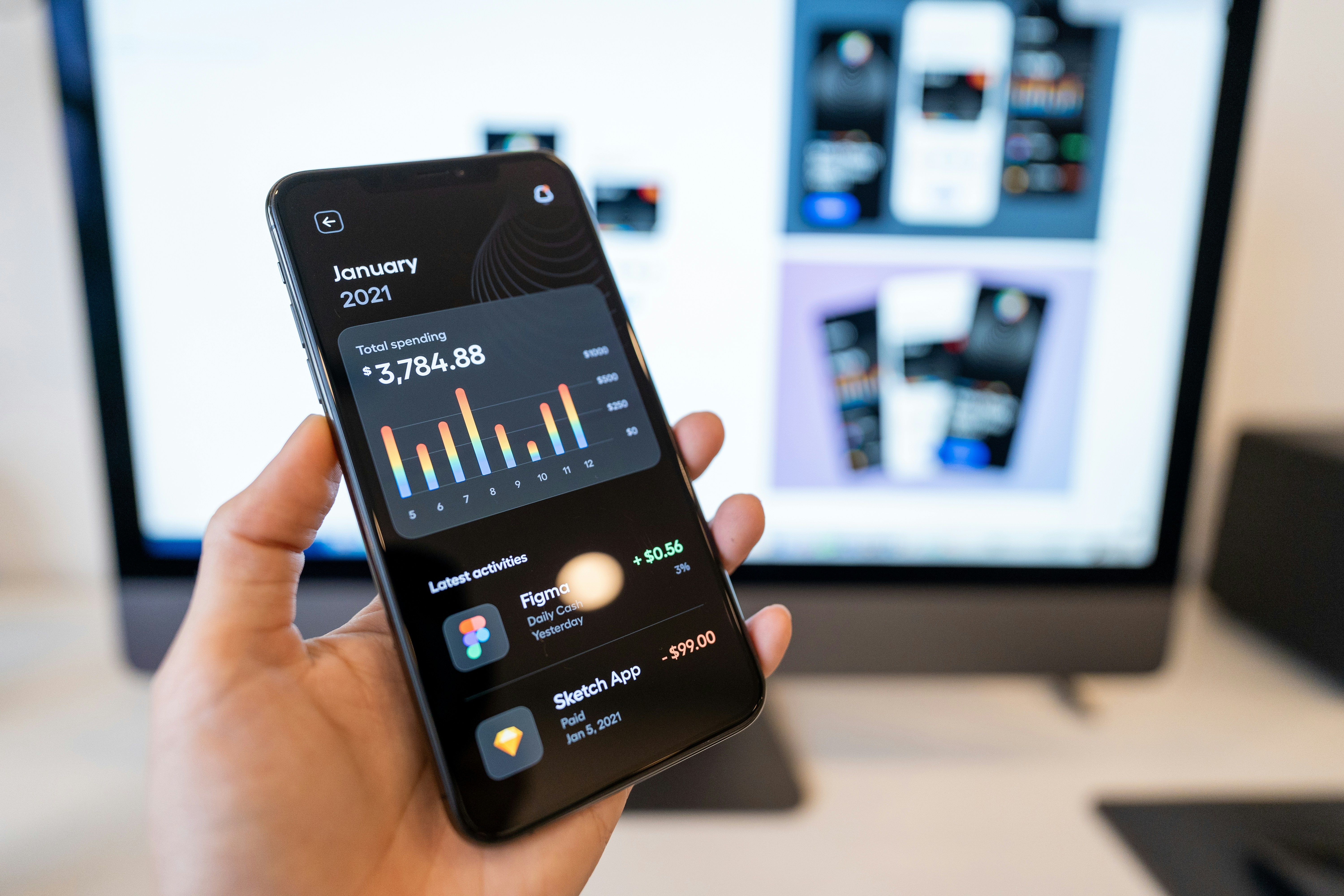 Close-up of app store listings showing multiple finance apps with AI badges on their icons