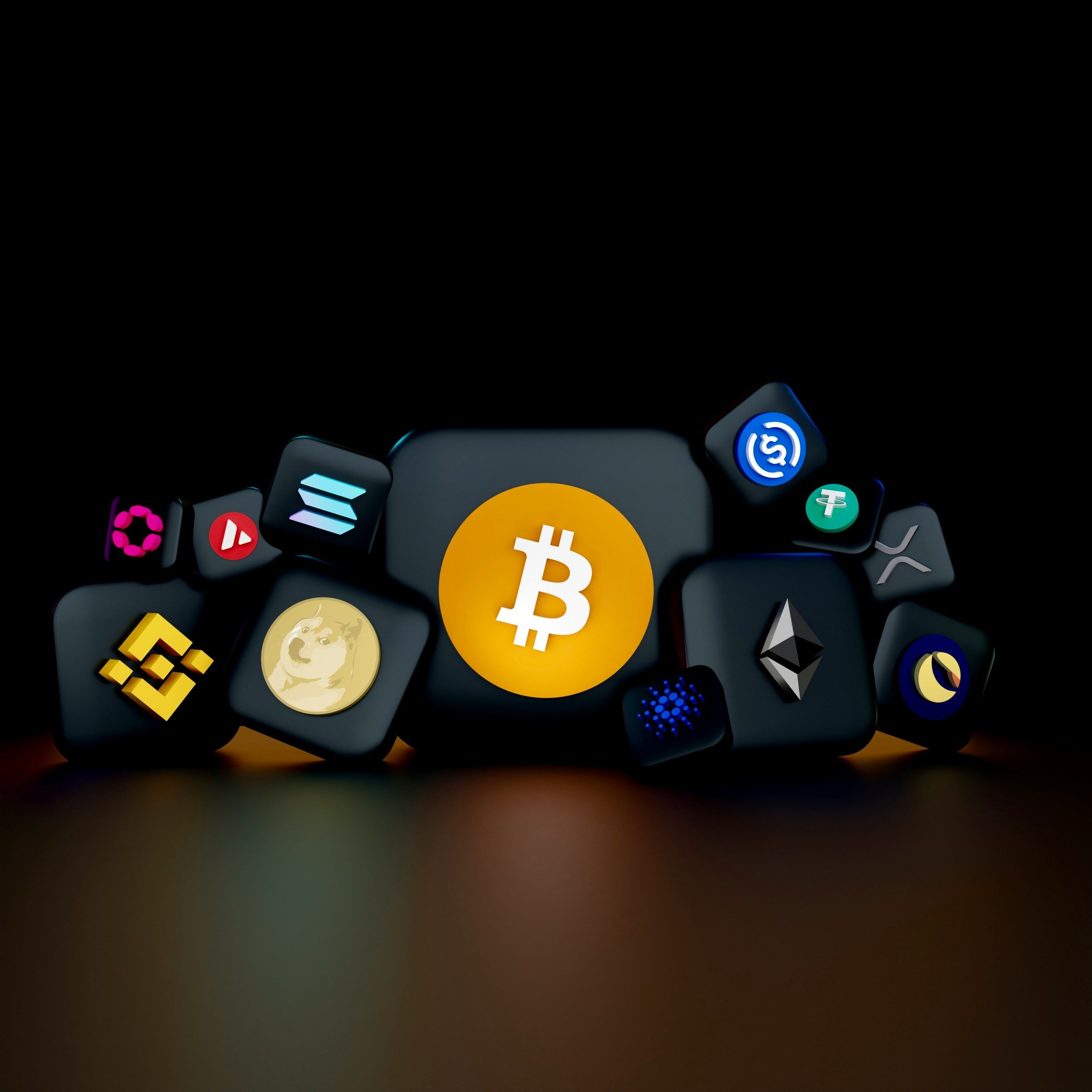A crypto portfolio rebalancing interface showing allocation percentages and AI-suggested adjustments across multiple tokens
