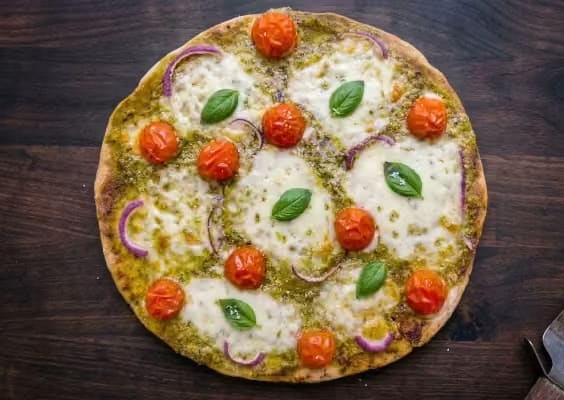 Air fryer pizza tortilla wrap