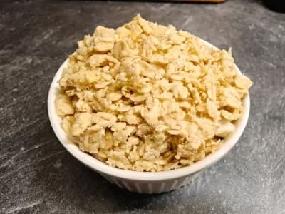 Step 3 for making Easy 30-Minute Extra Crunchy Air Fryer Apple Crumble