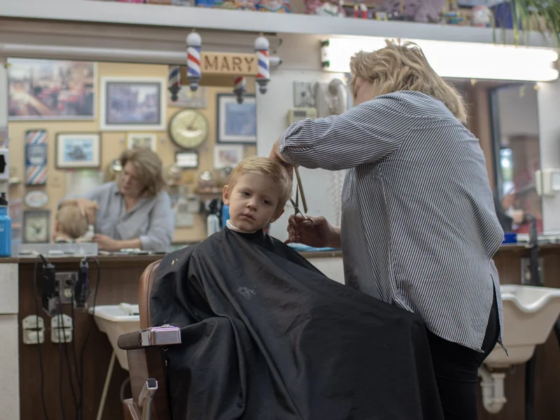 Young Brooks at Ken's Barber