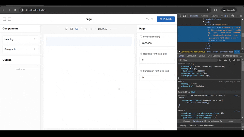 Fields with CSS variables no visual feedback