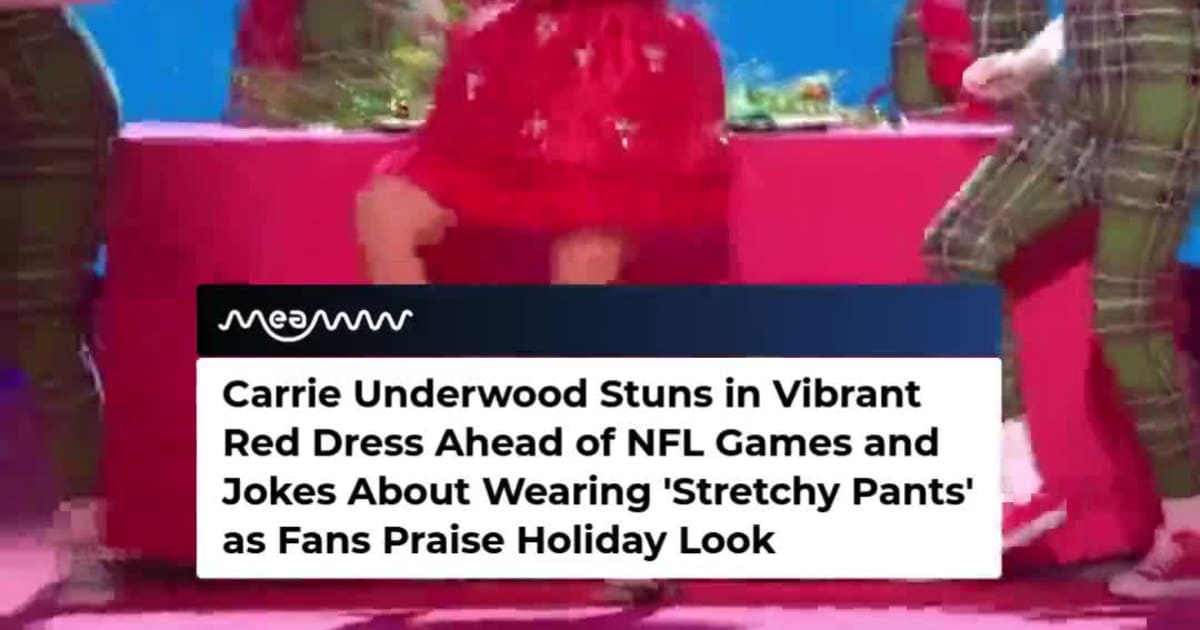 Carrie Underwood Stuns in Red While Hyping Thanksgiving