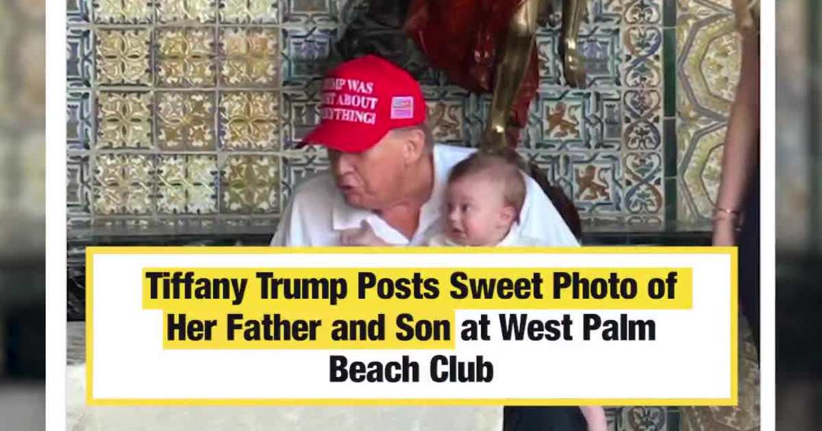 Grandpa Duty: Tiffany Trump Shares Photo of President Trump With Grandson at West Palm Beach Golf Club