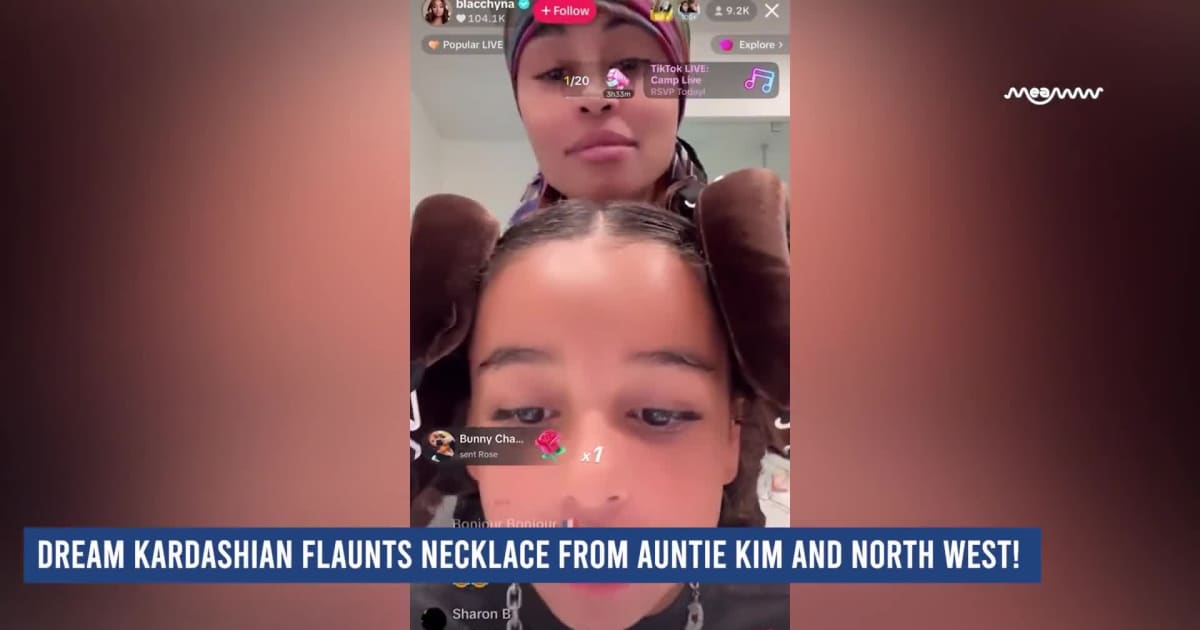 Dream Kardashian Flaunts Necklace From Auntie Kim & North West!