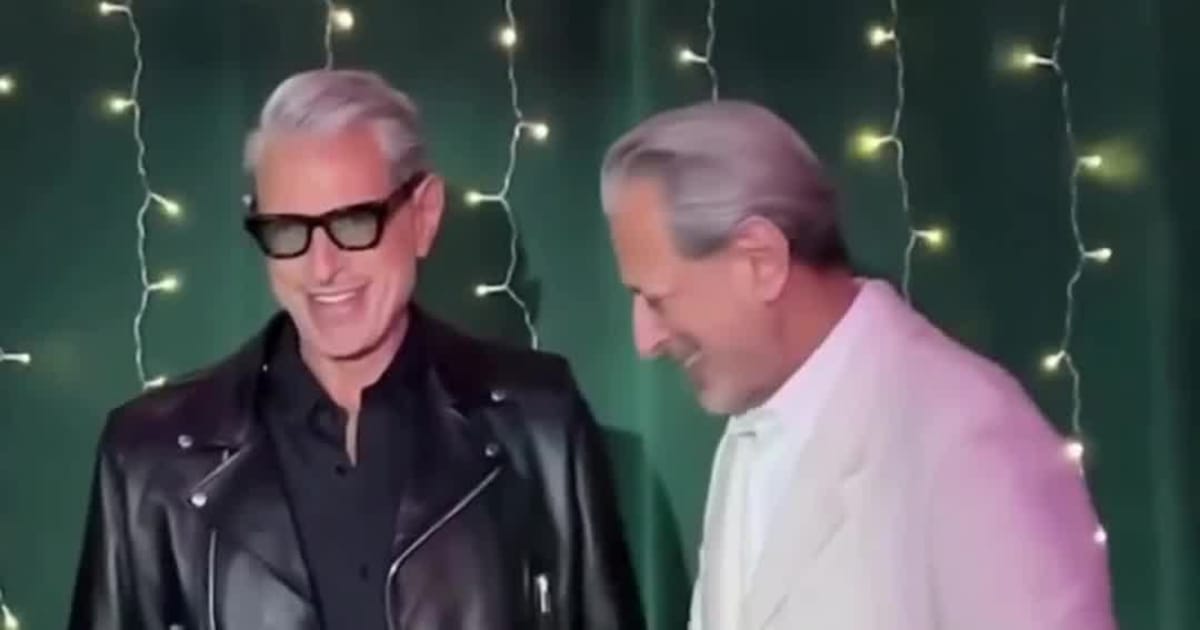 Jeff Goldblum Meets His 'Too-Real' Wax Twin