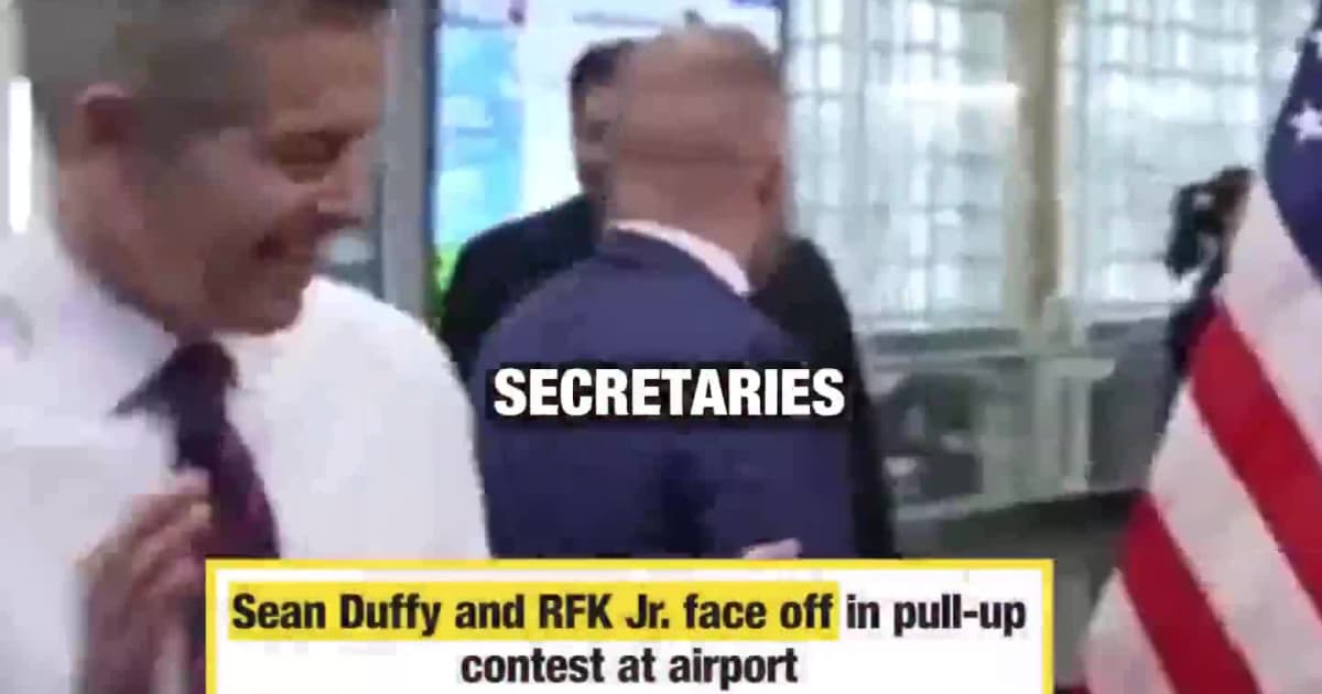 Sean Duffy and RFK Jr. face off in pull-up contest at airport