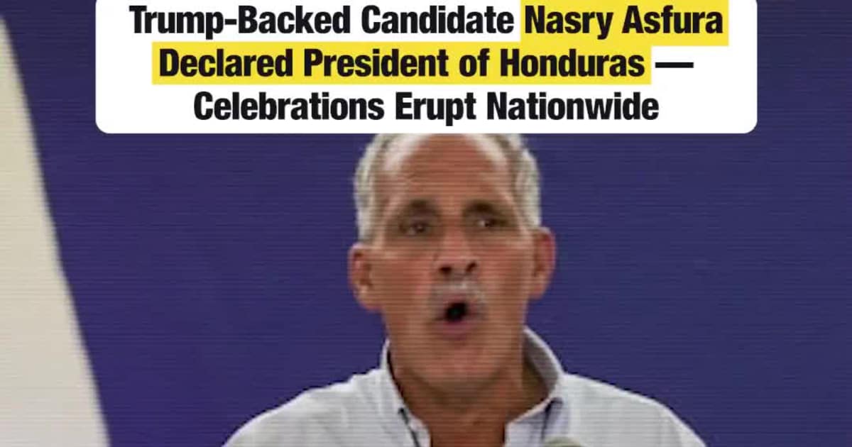 Trump-Backed Candidate Nasry Asfura Declared President of Honduras — Celebrations Erupt Nationwide