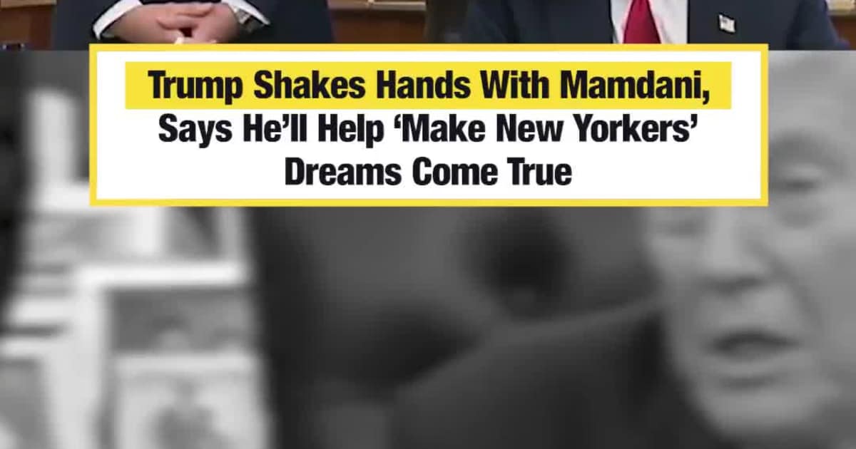Trump Shakes Hands With Mamdani, Says He’ll Help ‘Make New Yorkers’ Dreams Come True