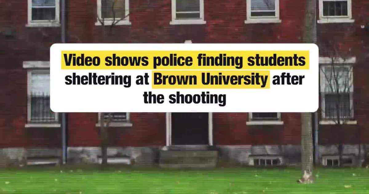 Video Shows Police Locating Students Sheltering Inside Brown University After Campus Shooting