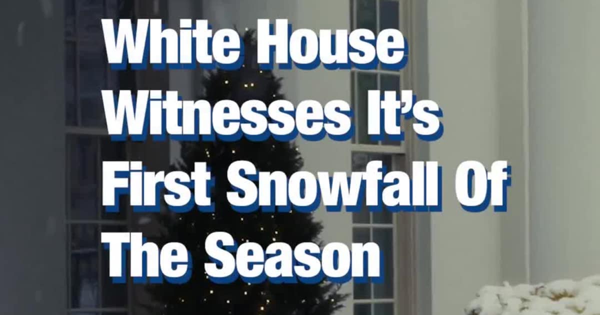 White House Transforms As It Witnesses It’s First Snowfall Of The Season Kicking In The Holiday Excitement