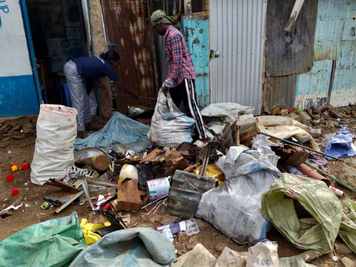 Waste collection operations in Kisumu