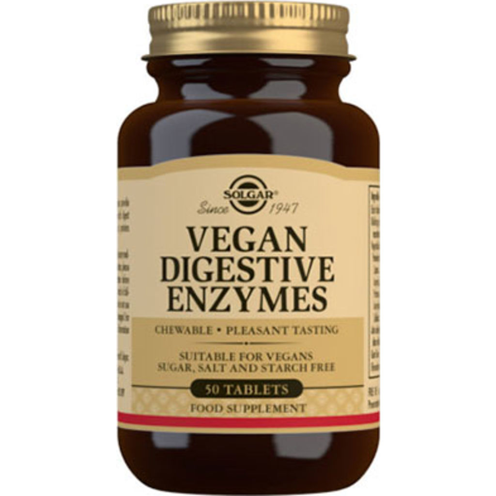 Køb Solgar Vegan Digestive Enzymes 50 Tabletter - Mecindo