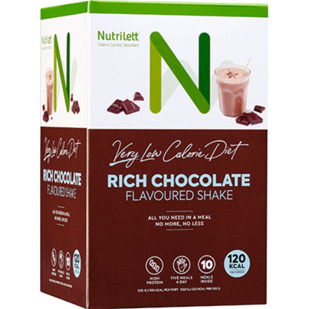 Kjøp Nutrilett Rich Chocolate Shake 10pakning 350 g 10 Poser Mecindo