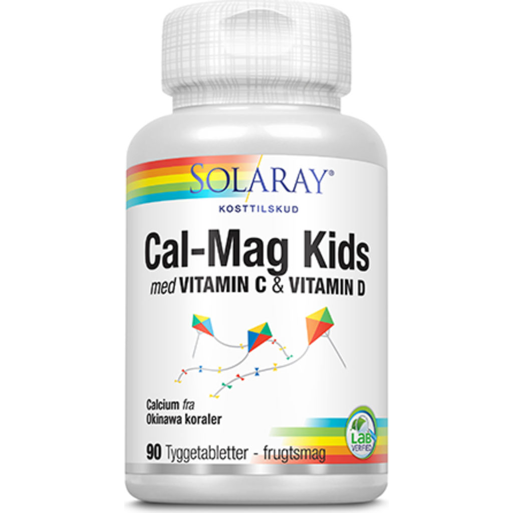 Køb Solaray Calcium Kids tygge m.10 mcg D frugtsmag 90 Tabletter - Mecindo