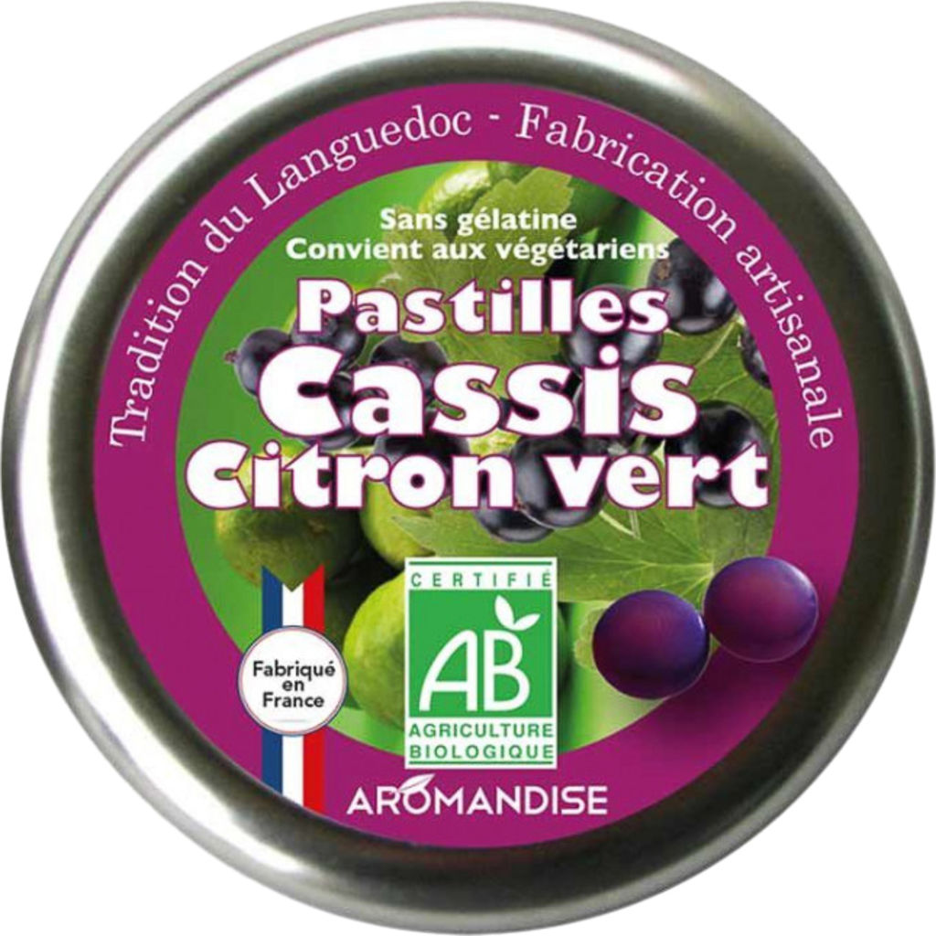 Pastiller M Solbær & Lime økologisk 45 G Fra Aromandise