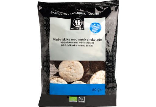 Urtekram Riskager mini m. mørk chokolade Økologisk