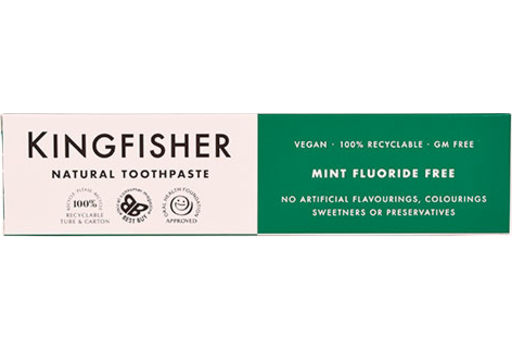 Kingfisher Toothpaste Tandpasta Mynte U. Fluor 