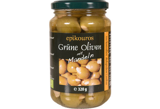 Rømer Oliven Grønne med Mandler  Græsk Økologisk