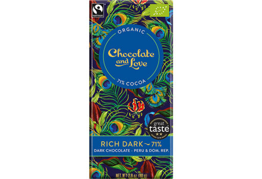 Chokolade Rich dark 71% Økologisk fra Chocolate & Love