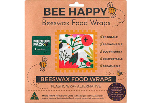 Bee Happy Beeswax Food Wraps