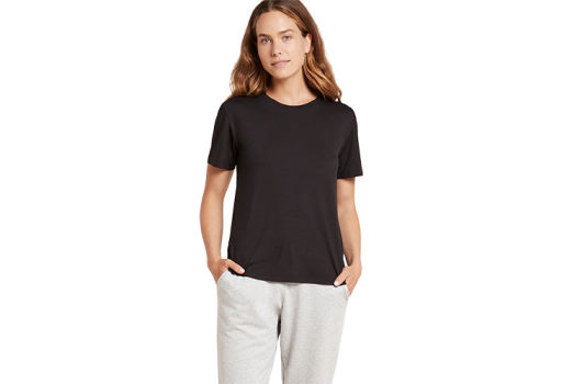 Boody Bambu Boyfriend T-shirt Svart