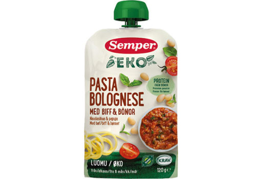 Semper ØKO Pasta Bolognese M. Bøf & Bøn 6 mdr Ø