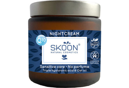 Skoon Sensitive Night Cream med Q10 og Hyaluron