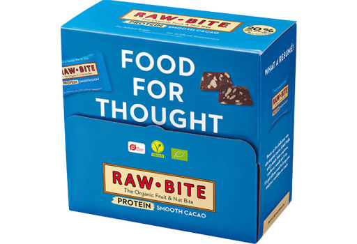 Rawbite Officebox Protein Smooth Cacao 45x15g Økologisk