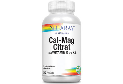 Solaray Cal-Mag Citrat med Vitamin D og K2