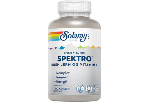 Solaray Spektro Multi-Vitamin uden jern og vit. K.