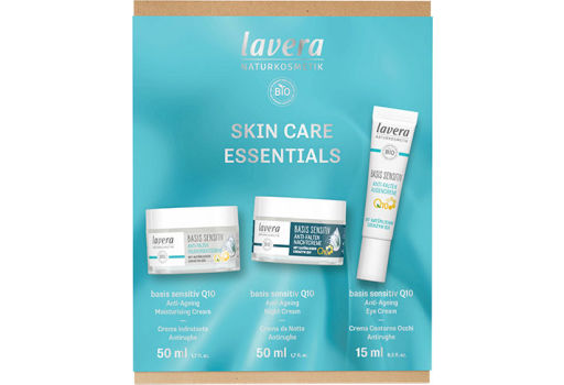 Lavera Basis Sensitiv Q10 Gift Set Face Care Q10 - Moisturising Cream, Night Cream, Eye Cream