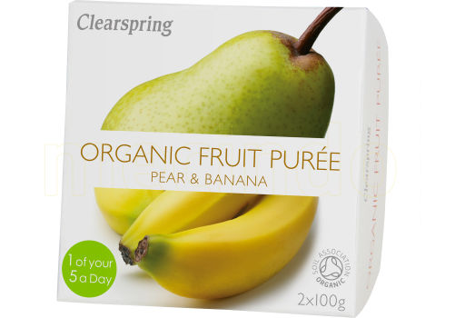 Clearspring Fruktpuré med Banan og Pære Øko