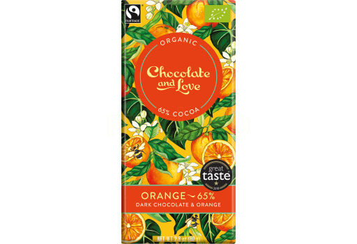 Chokolade Orange 65% Ø fra Chocolate and Love