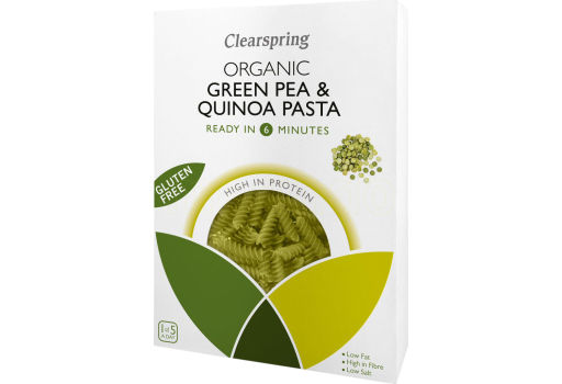 Clearspring Gluten Free Green Pea & Quinoa Pasta Fusilli Eko