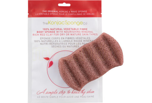 Konjac Sponge 6 Wave Sponge Red Clay