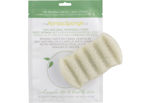 The Konjac Sponge Co Svamp Grøn Krop Til Fedtet Hud Den Originale 