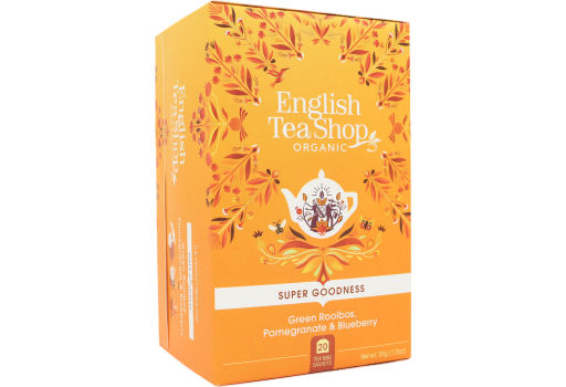 English Tea Shop Koffeinfri Te Green Rooibos, Pomegranat & Blueberry Ø