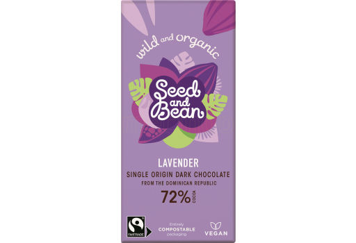 Seed & Bean Mørk Chokolade 72% M.  Lavendel Ø 