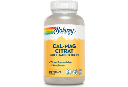 Solaray Cal-Mag Citrat med Vitamin D og K2