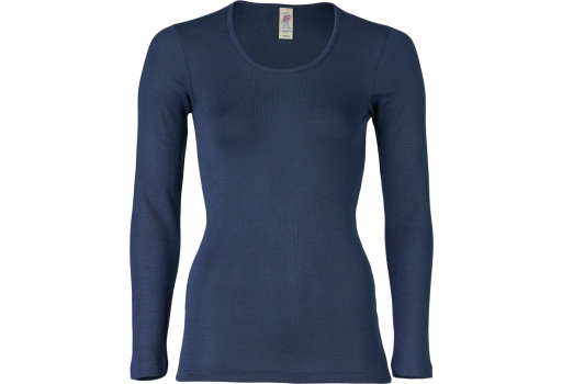 Bluse Merinould & Silke Navy fra Engel Natur