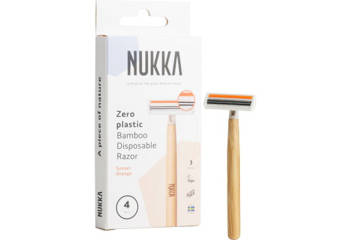 Nukka Engangsskrabere Plastfri 3-blads Orange
