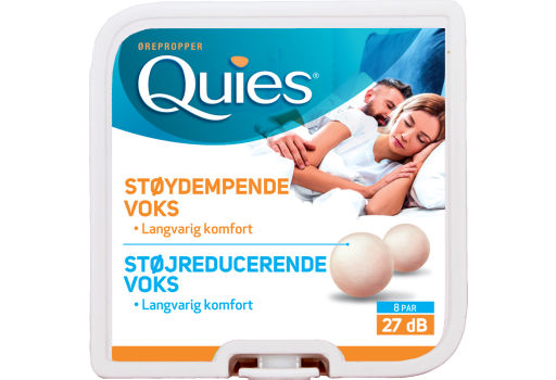 Quies Ørepropper Naturlig Voks 8 Par I En Boks
