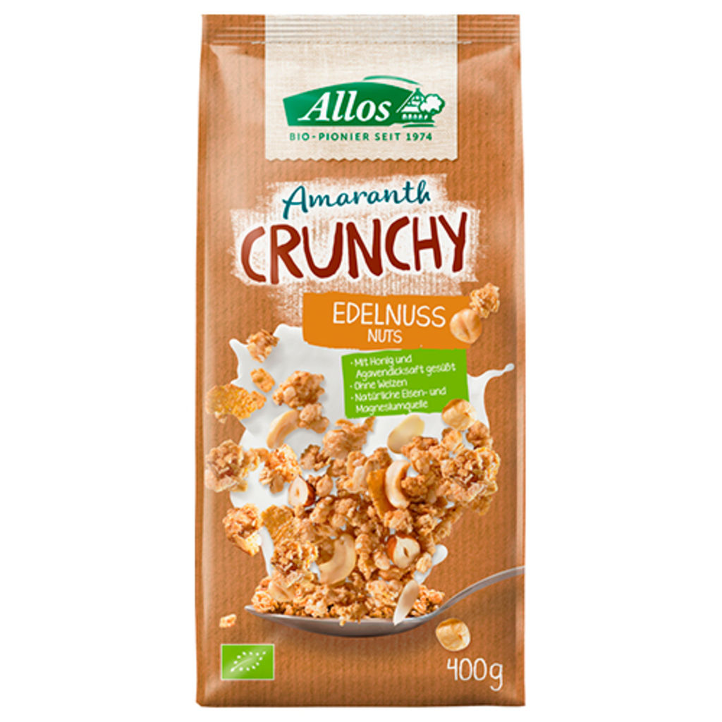 Allos Amaranth Crunchy Müsli Ø Edelnuss kun 77,00 kr | mecindo.no